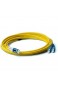LWL Glasfaser-Kabel – 5m OS2 gelb LC/UPC auf SC/UPC Stecker Duplex 9/125 Patchkabel – Lichtwellenleiter 5 Meter