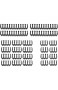 upHere 24 Stück Set = 24-polig x 4 8-polig x 12 6-polig x 8 Kabelkamm für 3 mm Kabel Gespannt bis 3 4 mm / 0 13 Zoll -schwarz CM245