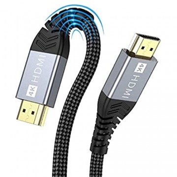 4K HDMI Kabel 1m ONIOU 1Meter Highspeed HDMI 2.0 Kabel 4K@60Hz 18Gbps mit vergoldeten Anschlüssen und Metall-Abschirmung Kompatibel UHD 2160p HD 1080p