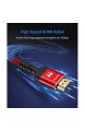 4K HDMI Kabel 1Meter 2Stück Snowkids 18Gbps Highspeed HDMI 2.0 Kabel 4K60Hz Nylon Geflochtene Unterstützung Audio-Rückkanal HDR HDCP Kompatibel mit Video 4K UHD 2160p Full HD 1080p 3D PS4-Rot