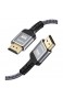 4K Kurzes HDMI Kabel 0.5Meter Snowkids HDMI 2.0 Kabel Highspeed 18Gbps 4K60Hz Nylon-Geflecht Vergoldete Anschlüsse mit Ethernet/Audio-Rückkanal Kompatibel mit UHD 2160p 1080p 3D-Grau
