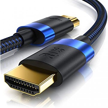 4m 8K HDMI Kabel 2.1 - 8K@60Hz 4K @ 120Hz DSC - HDTV 7680 x 4320 - UHD II - HDMI 2.1 2.0a 2.0b - 3D - Highspeed HDMI-Kabel Ethernet - HDR - ARC - Präzisionsstecker - kompatibel zu Blu Ray PS4 Xbox