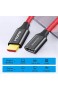 ANNNWZZD HDMI-Verlängerungskabel 4K @ 60Hz 3D HDMI Extender Stecker auf Buchse mit Audio Return und Ethernet-kompatibel (0.5M)