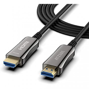 ATZEBE HDMI 2.0 Glasfaser Kabel -15m HDMI 4k Kabel unterstützt 4K@60Hz YUV4:4:4 3D HDR HDCP 2.2