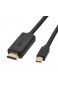  Basics - Mini-DisplayPort-auf-HDMI-Kabel mit vergoldeten Anschlüssen unterstützt nahtloses Digital-Audio und Full HD-Auflösung - 1 8 m
