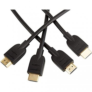 Basics PBH-48914 Hochgeschwindigkeits-HDMI-Kabel 2.0 Ethernet 3D 4K-Videowiedergabe und ARC 0 9 m 3er-Pack