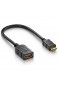 deleyCON Mini HDMI Adapter Kabel Portsaver Mini HDMI Stecker auf HDMI Buchse - Audio Video Übertragung 4K UHD 2160p Full HD 1080p
