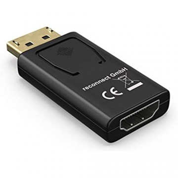 DisplayPort auf HDMI Adapter Konverter DP 1.2 zu HDMI 1.3 1080P mit Audioübertragung @Reconnect