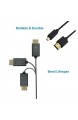 Duttek Micro HDMI auf HDMI Kabel Micro HDMI auf HDMI Kabel extrem schlank Micro HDMI Stecker auf HDMI Stecker Kabel für 1080P 4K UltraHD 3D Ethernet und Audio Return Channel 3.3ft /1m