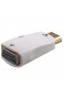 Goobay 44793 Kompakter HDMI / VGA Adapter inkl. Audio HDMI-Stecker (Typ A) auf VGA-Buchse (15-polig) + Klinke 3 5 mm Buchse (3-Pin Stereo) vergoldet weiß