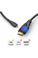 KabelDirekt – Micro HDMI Kabel – 2m (kompatibel mit HDMI 2.0a/b 2.0 1.4a 4K Ultra HD 3D Full HD 1080p HDR ARC Highspeed mit Ethernet PS4 Xbox HDTV) – Flex Series