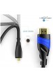 KabelDirekt – Micro HDMI Kabel – 2m (kompatibel mit HDMI 2.0a/b 2.0 1.4a 4K Ultra HD 3D Full HD 1080p HDR ARC Highspeed mit Ethernet PS4 Xbox HDTV) – Flex Series