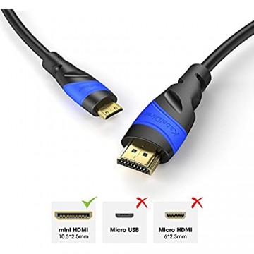 KabelDirekt – Mini HDMI Kabel – 5m (kompatibel mit HDMI 2.0a/b 2.0 1.4a 4K Ultra HD 3D Full HD 1080p HDR ARC Highspeed mit Ethernet PS4 Xbox HDTV) – Flex Series