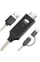 Kdely USB C auf HDMI Kabel 2 in 1 Micro HDMI Kabel USB Typ C zu HDMI Kabel 6.6 Fuß von MHL zu HDMI 1080P HD HDTV Adapter für alle Android Smartphones auf Fernseher/Projektor/Monitor