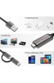MPIO USB C auf HDMI Kabel für Android Telefon/Tablet zu TV/Projektor/Monitor 2-in-1 Mirco/MHL adapter HDTV 1080P-Digital-AV-Adapterkabel für alle Android-Telefone (Support Neflix) 2M/6 6 Fuß