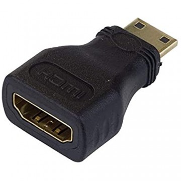 PremiumCord Adapter HDMI A auf Mini HDMI Buchse auf Stecker für Full HD 1080p 3D Farbe schwarz Vergoldete Anschlüsse