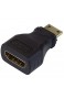 PremiumCord Adapter HDMI A auf Mini HDMI Buchse auf Stecker für Full HD 1080p 3D Farbe schwarz Vergoldete Anschlüsse
