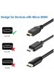 Rankie Kabel Micro HDMI auf HDMI Unterstützt Ethernet 4K und Audio Return 3D 1 8 m Schwarz