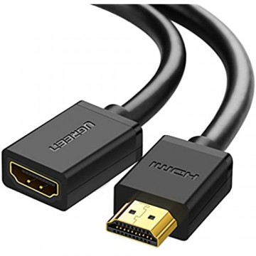 UGREEN HDMI Verlängerungskabel HDMI 2.0 Kabel female to male für HDMI Verlängerung UHD 4K 3D HDR ARC Ethernet HDMI Kabel Verlängerung kompatibel mit TV Stick PS4 PS3 Xbox Laptop usw (1m)