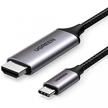 UGREEN USB C zu HDMI Kabel 4K@60Hz Thunderbolt 3 kompatibel Typ C auf HDMI Kabel Adapter kompatibel mit MacBook Pro 2020 iPad Pro 2020 Surface Go 2 Surface Pro 7 S20 usw.(2m)