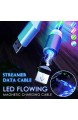 Alftek Leuchtende LED Magnetic 3 in 1 USB-Ladekabel Schnelllade-Datenkabel Kompatibel mit Allen Telefonen
