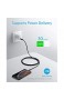 Anker Powerline+ II USB-C auf Lightning Kabel 180cm lang Nylon-umflochtenes Ladekabel für iPhone SE/X/XS/XR/XS Max / 8/8 Plus unterstützt Power Delivery (für Typ-C Ladegeräte) (Schwarz)