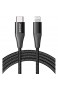Anker Powerline+ II USB-C auf Lightning Kabel 180cm lang Nylon-umflochtenes Ladekabel für iPhone SE/X/XS/XR/XS Max / 8/8 Plus unterstützt Power Delivery (für Typ-C Ladegeräte) (Schwarz)