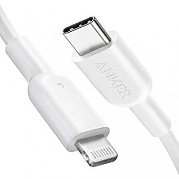 Anker PowerLine II USB C auf Lightning Kabel 90 cm lang Apple MFi-Zertifiziert für iphone 11/11 Pro/11 Pro max/X/XS / XR / XS Max / 8 / 8 Plus für Typ-C Ladegeräte Unterstützt Power Delivery (Weiß)