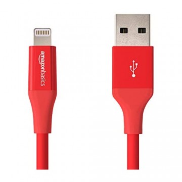 Basics Lightning auf USB A Kabel Apple MFi Zertifiziert - 1 8 m 1er Pack Rot