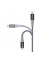  Basics - USB-A auf Lightning-Kabel mit doppelt geflochtenem Nylon - Apple MFi-zertifiziert Dunkelgrau 0 9 meters