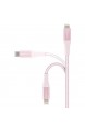 Basics - USB-A auf Lightning-Kabel mit doppelt geflochtenem Nylon - Apple MFi-zertifiziert Rose Gold 1 8 meters