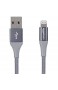  Basics - USB-A auf Lightning-Kabel mit doppelt geflochtenem Nylon - Apple MFi-zertifiziert Dunkelgrau 3 Meters