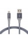  Basics - USB-A auf Lightning-Kabel mit doppelt geflochtenem Nylon - Apple MFi-zertifiziert Dunkelgrau 0 9 meters
