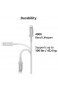  Basics - USB-C-auf-Lightning-Kabel geflochtenes Nylon MFi-zertifiziertes Ladekabel für iPhone 11 Pro/11 Pro Max Silber 91 44 cm
