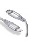 ESR USB C Lightning Kabel 2m MFi Zertifiziert Nylon Ladekabel Power Delivery Schnelllademodus für iPhone 12/12 Mini/12 Pro/12 Pro Max/SE/11/XR/XS/X/8 zur Benutzung mit Typ-C Ladegeräten Silber