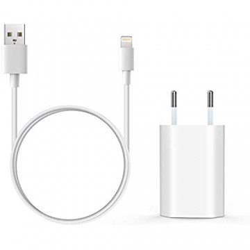 Everdigi USB Ladegerät Ladekabel 1M für Kabel schnell USB Datenkabel Netzteil Ladeset Ladeadapter für iPhone