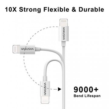 HAKUSHA iPhone Ladekabel [2Pack 1.2M] Lightning Kabel Nylon Schnellladung iPhone Kabel für iPhone 11 11 pro XS XS Max XR X 8 8 Plus 7 7 Plus 6 6 Plus 5s 5c 5 SE iPad