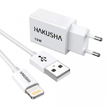 HAKUSHA USB Ladegerät und iPhone Ladekabel 2M Fast Charge Schnellladekabel und USB Netzteil für iPhone 11 pro 11 X XS XS Max XR X 8 8 Plus 7 7 Plus 6s 6s Plus 6 6 Plus