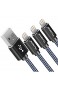 Hunletai iPhone Ladekabel [3 Stück 2m] Lightning Kabel für iPhone XS/XS Max/XR/X/ 8/8 Plus/SE/ 7/7 Plus/ 6s/ 6/6 Plus/ 5S/ 5/ iPad Pro (Blau)