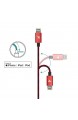 Rampow Lightning Kabel Kompatibel mit iPhone12 iPhone11 iPhoneXS iPhone XR iPhone X iPhone 8 iPhone 7 iPhone 6 iPad - iOS 14-2m Rot