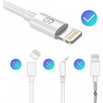 Syncwire iPhone Ladekabel Lightning Kabel - 1M [Apple MFi Zertifiziert] Apple Kabel Schnell USB Ladekabel für iPhone 11 Pro Max XS XS Max XR X 8 8 Plus 7 7 Plus 6s 6s Plus 6 6 Plus SE 5s 5c 5 iPad