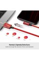 UGREEN Lightning Ladekabel Winkelstecker 1M MFi Zertifiziertes 90 Grad USB Lightning Kabel Nylon kompatibel mit iPhone 12 SE 11 X XR XS 8 7 iPad 2020 2019 AirPods Ladecase usw. (Rot)