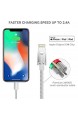 UNBREAKcable iPhone Ladekabel Lightning Kabel - [1M+2M] MFi-Zertifiziert – Schnellladekabel kompatibel mit iPhone X iPhone 8 iPhone 6s iPhone 6 iPhone 7 iPhone XS/MAX/XR iPad Air (Silber-Grau)