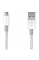 Verbatim Micro-USB Sync- und Ladekabel robustes und flexibles Edelstahl Mikro-USB-Kabel mit Knickschutz 30 cm - silber 48865