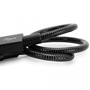 Verbatim Mikro-USB Sync- und Ladekabel - robustes und flexibles Edelstahl Mikro-USB-Kabel mit Knickschutz 30 cm schwarz 48866
