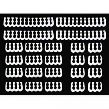 24 Stück Set = 24-polig x 4 8-polig x 12 6-polig x 8 Kabelkamm für 3 mm Kabel Gespannt bis 3 4 mm/0 13 Zoll(CM511)
