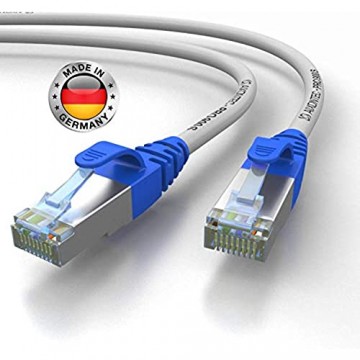 AIXONTEC 1 5m CAT 7 Profi-Netzwerk-LAN-kabel-Grau Cat6a Profi-Patchkabel SFTP (Pimf) 10 Gigabit Kat7-LANKabel LEONI HIGHEND Cat7 Megaline F6-90 S/FTP flex Powerlan-kabel