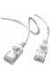AIXONTEC 2 Stück 3 m Cat6 a Gigabit Ethernet Netzwerkkabel Weiß dünnes lan Kabel mit 2 8 mm Kabeldurchmesser 500 MHz für Switch Router Modem Patchpanel Access Point X-box IP Kamera ps4 smart tv pc