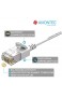 AIXONTEC 5 Stück 1 5 m Cat6 a Gigabit Ethernet Netzwerkkabel Weiß dünnes lan Kabel mit 2 8 mm Kabeldurchmesser 500 MHz für Switch Router Modem Patchpanel Access Point X-box IP Kamera ps4 smart tv pc