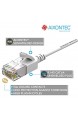 AIXONTEC 5 Stück 1 5 m Cat6 a Gigabit Ethernet Netzwerkkabel Weiß dünnes lan Kabel mit 2 8 mm Kabeldurchmesser 500 MHz für Switch Router Modem Patchpanel Access Point X-box IP Kamera ps4 smart tv pc
